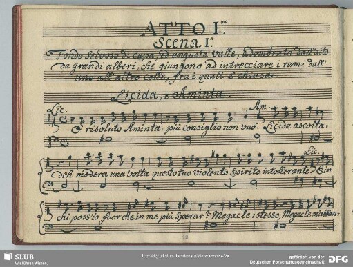 Scena 1: Ho risoluto Aminta