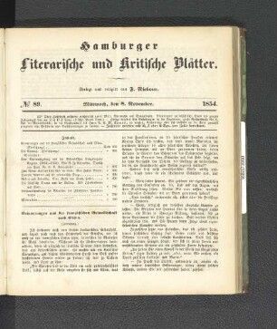 No. 89. 8. November 1854