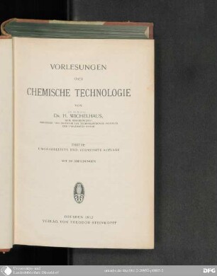 Vorlesungen über chemische Technologie