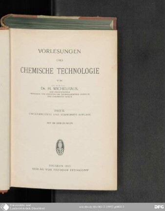 Vorlesungen über chemische Technologie