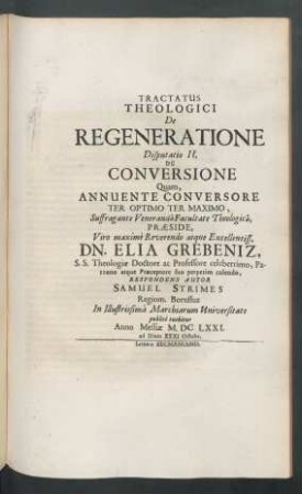 ... Disputatio II. De Conversione ...