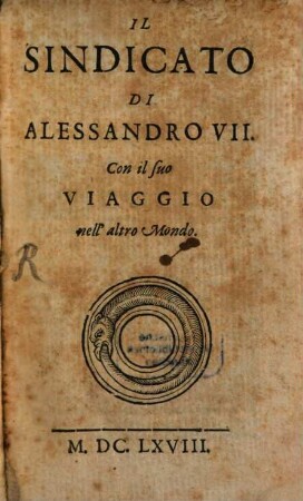 Il sindicato di Alesandro VII. con il suo viaggio nell'altro mondo