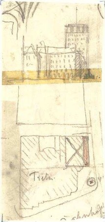 Fischer, Theodor; München; Kaufhaus Tietz, Bebauungsvorschlag - Lageplan, Ansicht