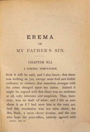 Erema or my father's sin : in three volumes, 3