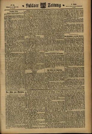 Zweite Ausgabe vom Mittwoch, den 12. April 1911.