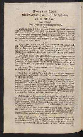 Zweyter Theil Dienst-Reglement besonders für die Infanterie.