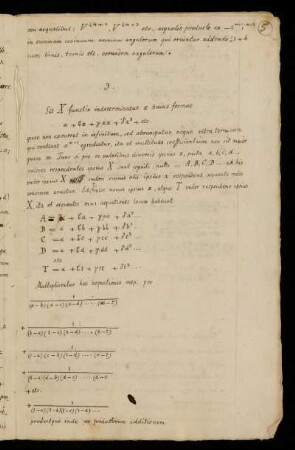 3. Sit X functio indeterminatae x huius formae [...]