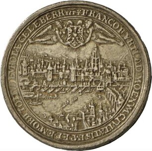 Medaille von Lorenz Schilling auf die Reichsstadt Frankfurt, 1626