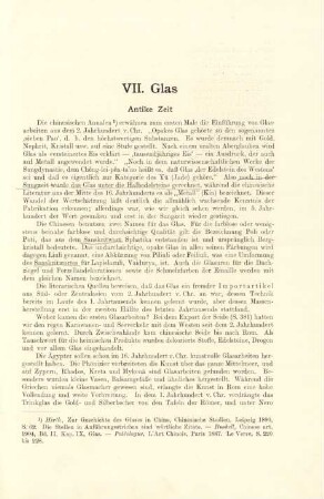 VII. Glas