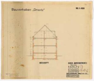 Wohnungsbauvorhaben Dreetz: Schnitt 1:100