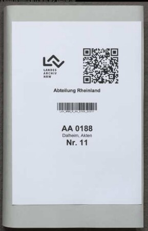 Register der Prästantiarien und Pachtzinsen zu Ophoven, Herkenbusch, Erlenbusch, Körrenzig, Baal, zu Vossenkaul, Bock, Orsbeck, Rötgen, des Zehnten zu Ophoven usw.; 1 vol. mit Index