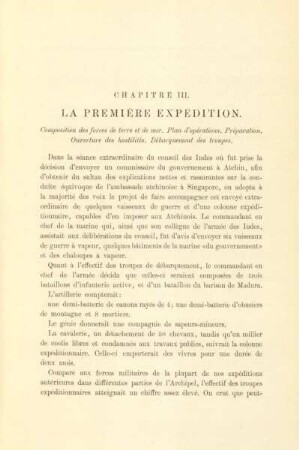 Chapitre III. La première expédition
