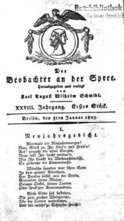 1. Stueck, 5. Januar 1828