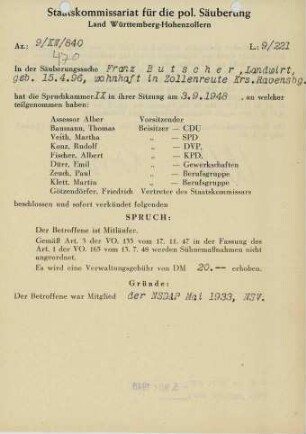 Butscher, Franz