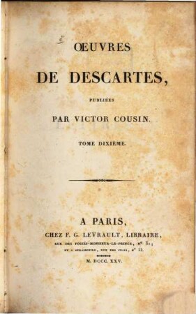 Oeuvres de Descartes, 10