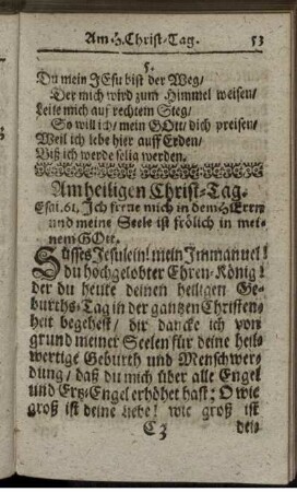 Am heiligen Christ-Tag