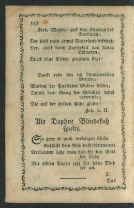 Als Daphne Blindekuh spielte.