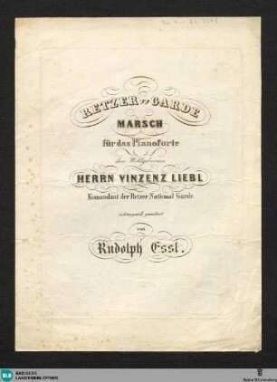 Retzer Garde Marsch : für das Pianoforte