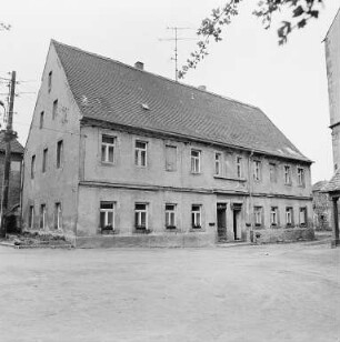 Trebsen. Wohnhaus, Pfarrgasse 3/4 (Mitte 19. Jahrhundert). Straßenansicht
