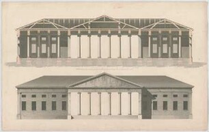 Fischer, Carl von; München, Viktualienmarkt; Markthalle - Ansicht, Längsschnitt
