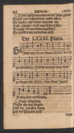 Der LXXXI. - XC. Psalm.