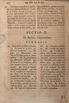 Sectio II. De Personis Confitentibus.