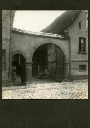 Gasthaus zum Adler. Tor, Schlußstein 2 Trauben