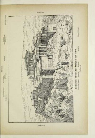 Restaurierte Ansicht der Akropolis von Athen