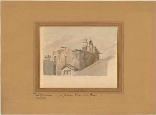 Gärtner, Friedrich von; Reisezeichnungen - Zimmer in Rom (Studie)
