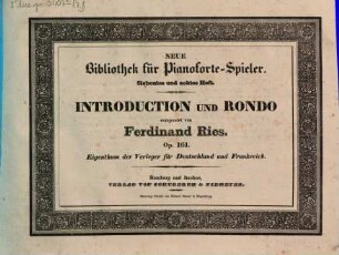 Introduction und Rondo, op. 161
