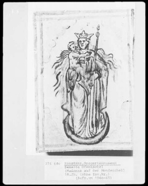 Ofenkachel mit der Madonna auf der Mondsichel