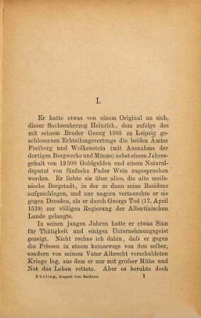 August von Sachsen (1553 - 1586) : eine Charakterstudie