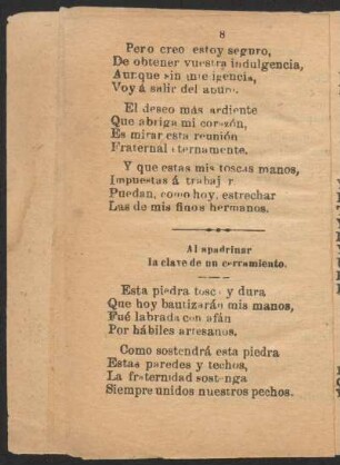 Al apadrinar la clave de un cerramiento.