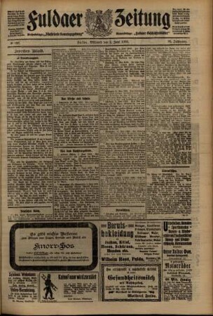 Zweite Ausgabe vom Mittwoch, den 02. Juni 1909.