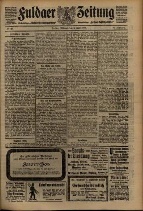 Zweite Ausgabe vom Mittwoch, den 02. Juni 1909.