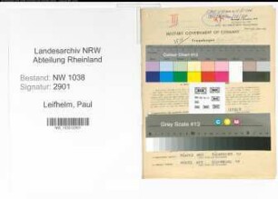 Entnazifizierung Paul Leifhelm , geb. 16.12.1901 (Lehrer)