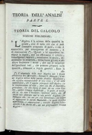 Teoria Dell' Analisi Parte I.