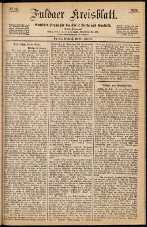 Ausgabe vom Mittwoch, den 16. Februar 1876.