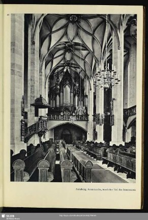 Annaberg, Annenkirche, westlicher Teil des Innenraums