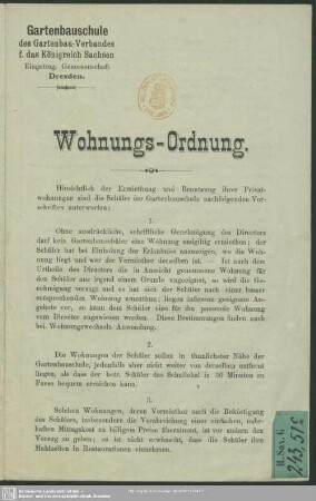 Wohnungs-Ordnung