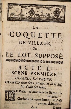 La coquette de village, ou le lot supposé : comédie en trois actes