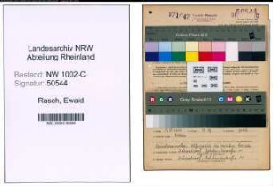 Entnazifizierung Ewald Rasch, geb. 03.01.1895 (Grosshaendler)