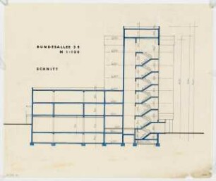 Wohnhaus Bundesallee 38, Berlin-Wilmersdorf: Schnitt 1:100