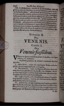 Titulus II. De Venenis
