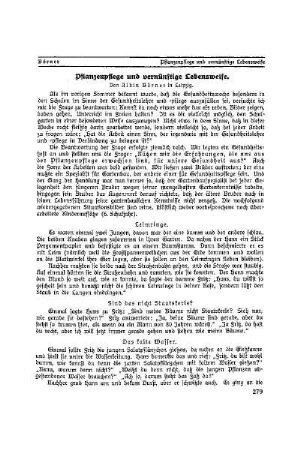 Pflanzenpflege und vernünftige Lebensweise