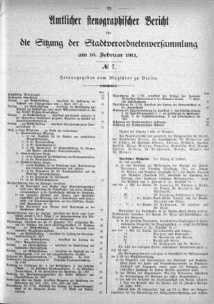 No. 7, 16. Februar 1911