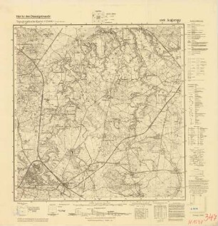 1598 (alte Nr.: 347) Angerapp, Topographische Karte 1:25000 (4cm - Karte)