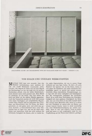 Von edlen und unedlen Werkstoffen
