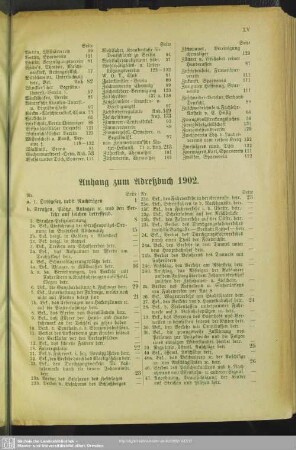Anhang zum Adreßbuch 1902