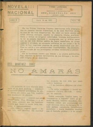 1921002400: No amarás